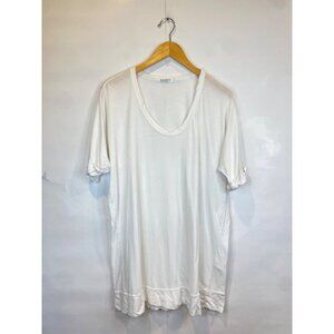 Stateside 100% Supima Cotton Basic White T Shirt Tunic Size Small Short Sleeve